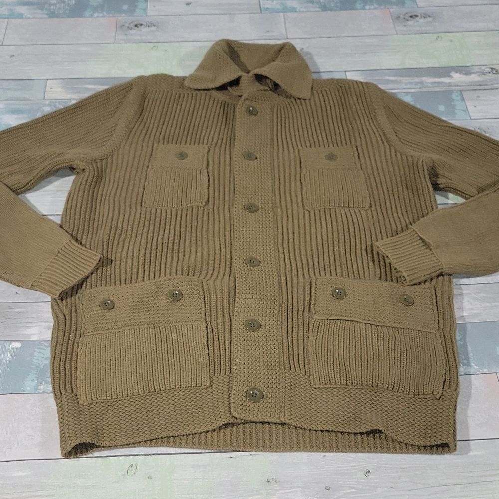 Olive LE 31 Heavy Sweater Cardigan sz (G) Large